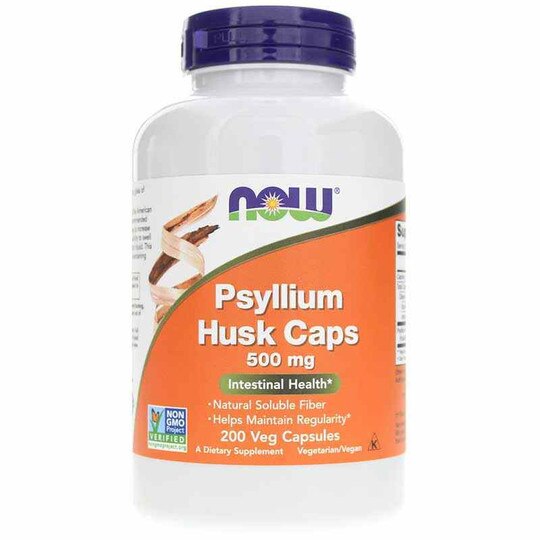 Psyllium Husk Caps 500 Mg, NOW